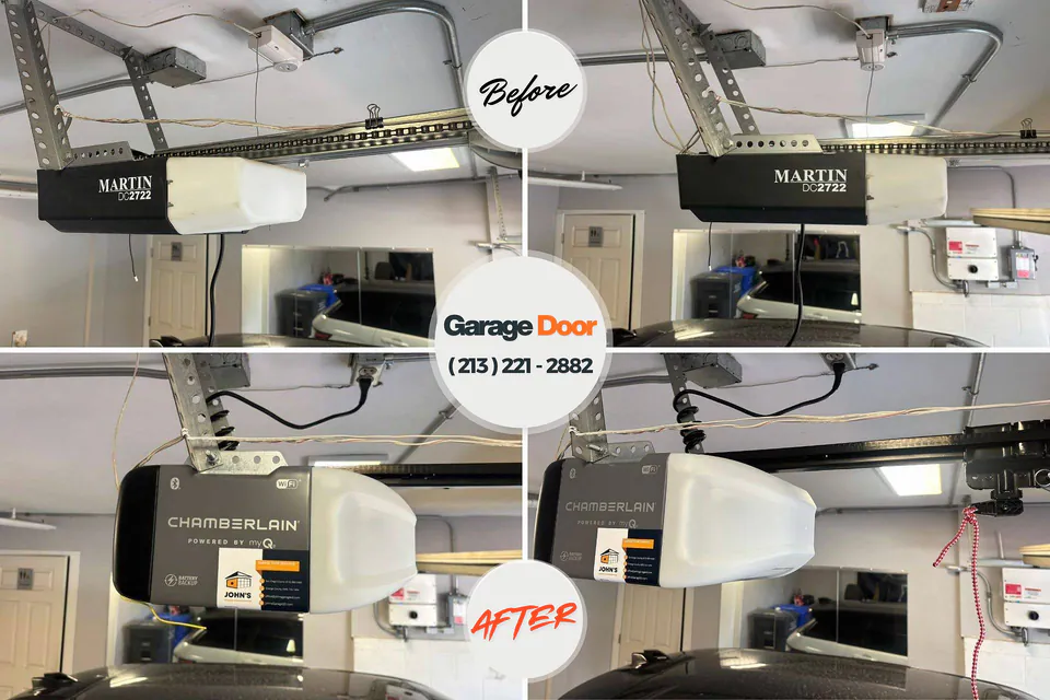 Before and after: garage door repair Perry, GA